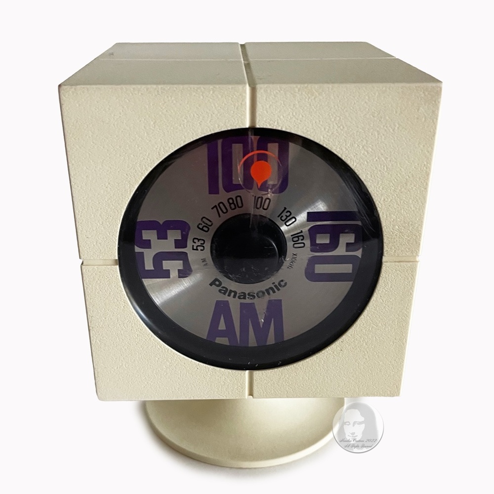 Vintage Panasonic Radio R-47A Transistor Cube Centerport Space Age 70s Atomic